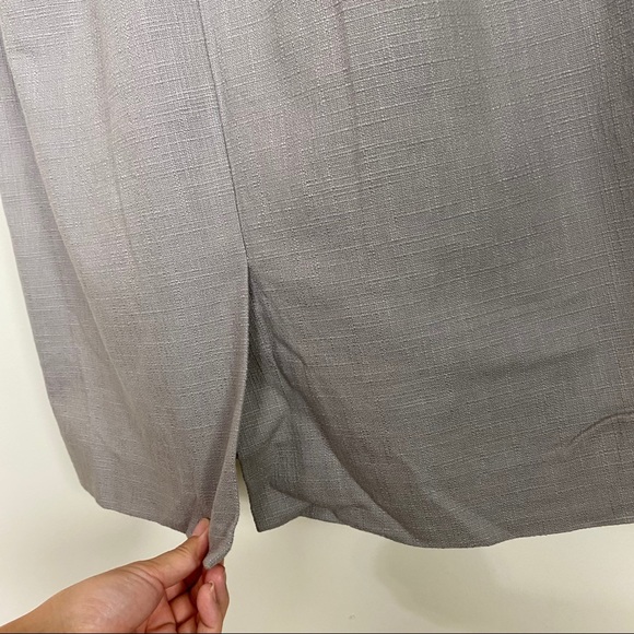 J.Crew Silk/Cotton Cowl Neck Sheath Dress Grey 4 - Picture 7 of 7